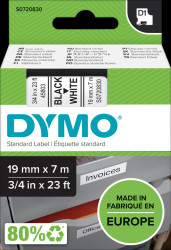 S0720830 DYMO D1 tape, 19 mm, black/white