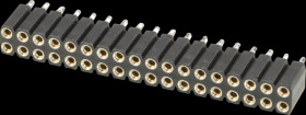 153PF-036-2-50-00 Precision female connector, straight, RM 2.54, H: 7.0mm, 2x18-pi