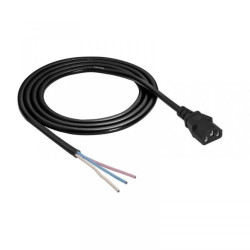 Kabel zasilający bez zakończenia Akyga AK-OT-02A CCA 3x0.5mm² IEC C13 1.5 m