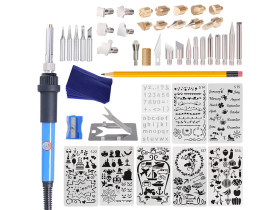 Pirograf wypalarka do drewna 60W lutownica grotowa zestaw 44 elementów DSC2 KIT8