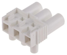 Złącze wtykowe do druku Biały 3-żyłowe, Wkręcane, 400 V Montaż na kablu