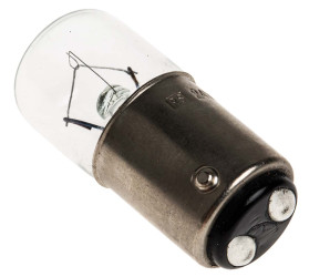 Oświetlenie wskaźnika 24 V AC 5 W BA15D bezbarwna 30 lm RS PRO rozmiar T16