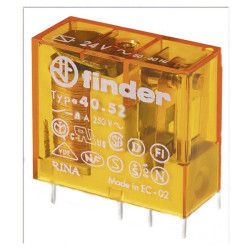 Finder 40.52.8.230.4000 Relay 250V AC 400V AC PCB Mount Plug-In