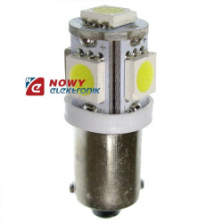 DIODA LED BA9S-5050-5SMD Biała 12V żarówka