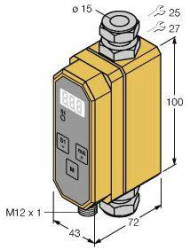 Turck Czujnik przepływu FCMI-15D12DYA4P-LIUP8X-H1141/S1352 100002693 1 szt.