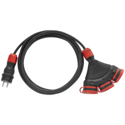 Przedłużacz budowlany H05RR-F czarno-czerwony W-01170