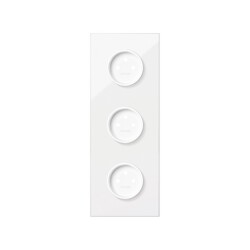 Panel 3-krotny 3 gniazda Simon 100 biały