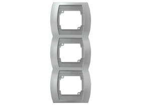 GAZELA Ramka 3 potrójna pionowa srebro R-3JV/18 OSPEL