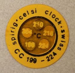 CelsiClock-znacznik temperatury, samoprzylepna etykieta termoczułaCC-199/224, 199°C - 224°C, 5 temperatur, opakowanie 10 etykiet