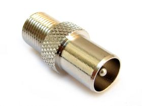 Adapter antenowy gniazdo-F/wtyk IEC 75 Ohm