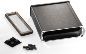 Aluminum RF enclosure, (L x W x H) 120 x 104 x 55 mm, natural, IP54, 1457N1201E