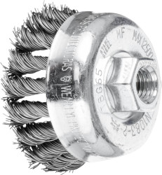 PFERD TOOLS Szczotka garnkowa pleciona TBG Ø 65 mm Drut stalowy M14 Ø 0,50 do szlifierki kątowej POS TBG 65/M14 ST 0,50