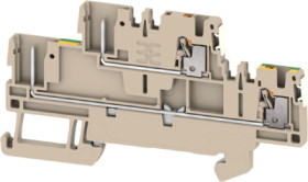 Terminal block, push-in connection, 1.5 mm², 4 pole, 17.5 A, 6 kV, dark beige, 2675790000