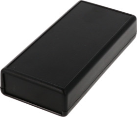 ABS device enclosure, (L x W x H) 140 x 66 x 28 mm, black (RAL 9005), IP54, 1593YBK