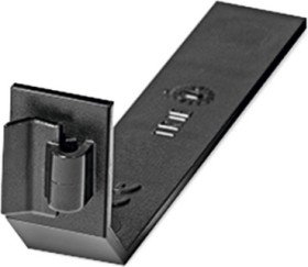 Wire retaining clip, 100x100 mm, (W) 14 mm, ABS, black, for attachment to channel fingers, 181-10020