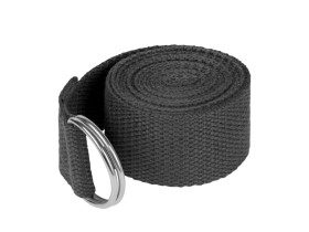 Pasek do jogi, taśma do ćwiczeń, czarna, REBEL ACTIVE