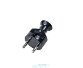 Wtyczka prosta b/u 16A 250V rozbieralna czarna WT-21/CZARNY