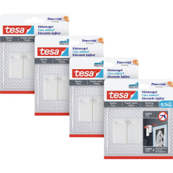 tesa 77772-00500-00 Self-adhesive Nail white 8 pc tool-free hanging