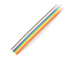 PRZEWÓD KABEL PŁASKI 10 ŻYŁ AWG28/10 WIELOKOLOROWY 1 METR