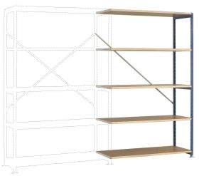 Manuflex RP1126.5007 Moduł rozszerzający do regału 100 kg (S x W x G) 1220 x 2000 x 400 mm stal malowany proszkowo brill