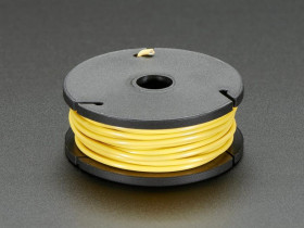 Adafruit Solid-Core Wire Spool - 25ft - 22AWG - Yellow