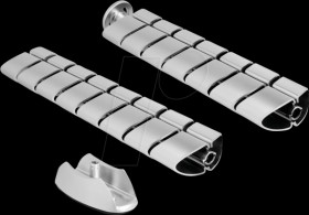 20796 Cable management tunnel, height-adjustable, silver