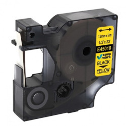 Taśma D1 czarny/żółty 12mm/7m E45018 Specmark