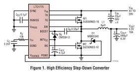 High Power No R Current Mode Synchronous Step-Down Switching Regulator