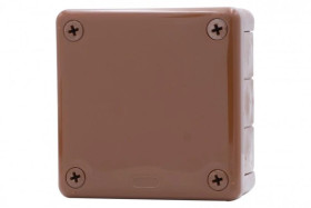 Puszka hermetyczna H55-M 98x98x42 IP55 12-wylotowa brązowa