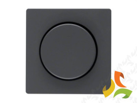 BERKER Q.1/Q.3/Q.7 Płytka czołowa z pokrętłem do ściemniacza obrotowego antracyt aksamit lakierowany 11376086 HAGER