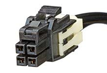 Kabel przewód-płytka, Nano-Fit, 300 V, 6 A, raster: 2.5mm, 1m, Okrągły, Czarny