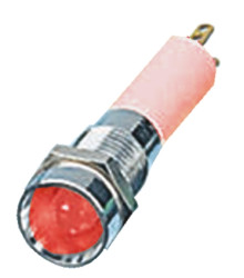 Lampka kontrolna do montażu panelowego 12V, czerwona 8mm LED Czarny CML Innovative Technologies