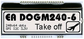 Wyświetlacz graficzny Display Elektronik EADOGM240N-6 240 x 64 Pixel (S x W x G) 94.00 x 40 x 2 mm