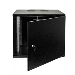 Szafa wisząca 19 9U/400mm drzwi pełne otwierane boki RAL 9005 BOCK-019-090-400-DP-C