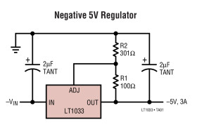 3A Negative Adjustable Regulator