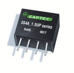 Gaptec 3S4A1_2412S1.5UP Przetwornica DC/DC 3S4A1_1.5UP, SIP-8 (4 Pins), 3 W, 250 mA, 1 szt.