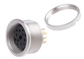 Gniazdo Din 12 -pinowe Żeński Montaż na panelu 60 V AC