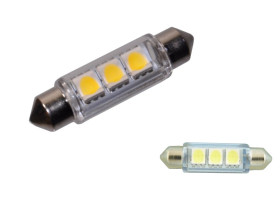 Żarówka LED walcowa C5W 42mm zimny biały 12V FT11X42 3smd5050