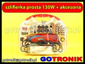 Mini wiertarka modelarska 130W + zestaw 210 sztuk akcesoriów