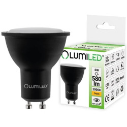 Żarówka LED GU10 6W = 60W 580lm 3000K Ciepła 120 Czarna LUMILED