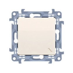 Simon 10 Łącznik schodowy (moduł) 10AX, 250V~, szybkozłącza kremowy CW6C.01/41