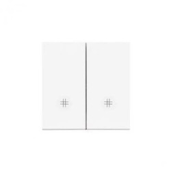Simon 55 Klawisz podwójny z piktogramami krzyżowymi do: SW7/2M, SW6/2WM Biały mat TKW7/2/111