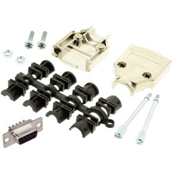 MH Connectors Mhdtpk9-Dm9S-K D-Sub Receptacle Set 180° 9 Pins Solder Bucket