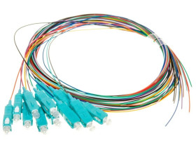 Pigtail światłowodowy 12szt, SC simplex, OM3 50/125, 2m, LSZH, 12 kolorów DK-25221-02/3