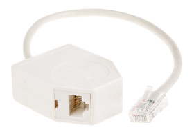 Adapter do złączy RJ RJ45 żeńskie, RJ45 męskie Cat5e porty: 3 Rozdzielacz Decelect