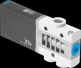 525146 Solenoid valve, seat valve, for compressed air, 24 VDC, 200 l/mi