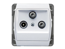 GAZELA Gniazdo antenowe RTV-SAT z 2 wyjściami SAT biały GPA-J2S/m/00 OSPEL