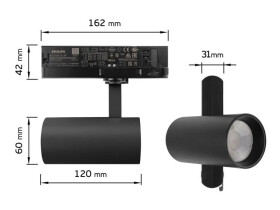 Lampa Szynowa LED Ascela 10W 4000K Czarna Trójfazowa