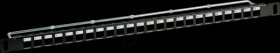 37586.1SW 19" Keystone patch panel, 0.5U, 24-port, black