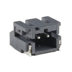 JST Right-Angle Connector - SMD 2-Pin (Black)